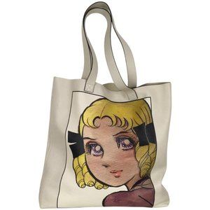 NWT Gucci Women's Graphic Print Tote Bag with Pouch Off White Medium